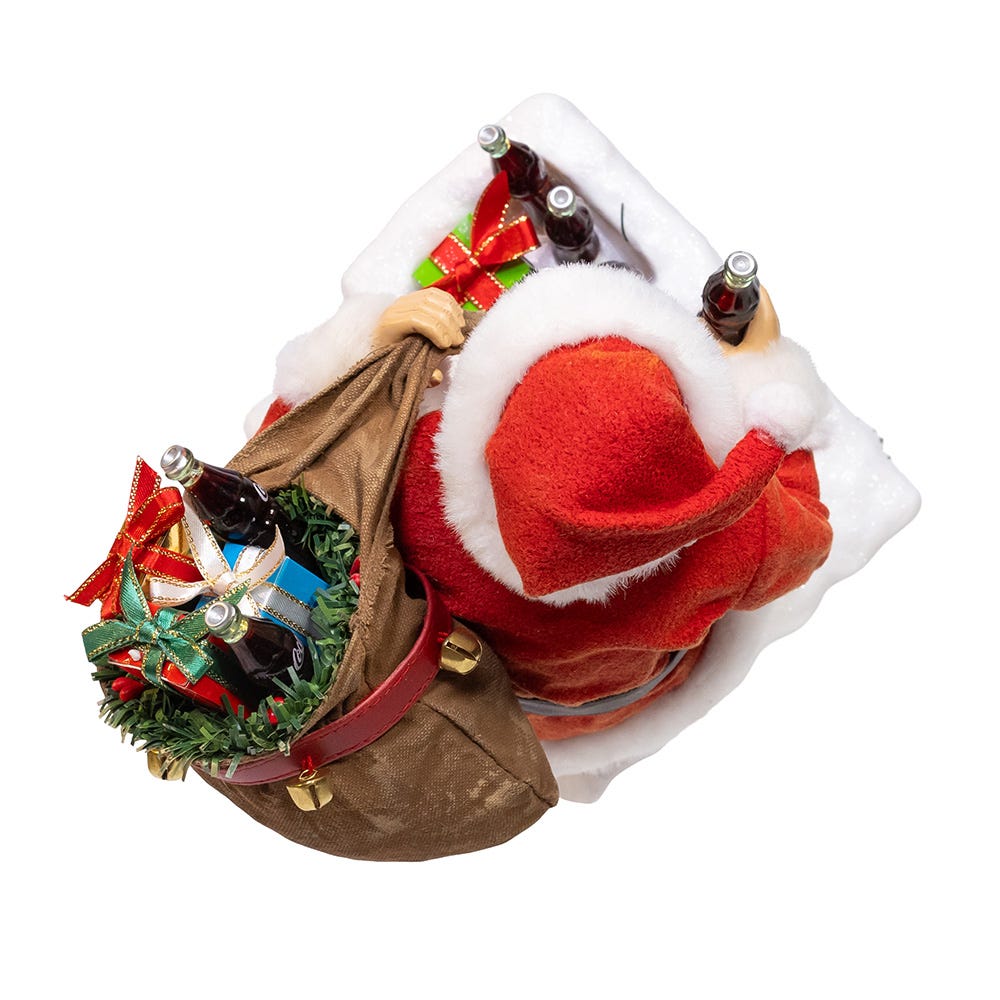 Kurt Adler 10.5-Inch Coca-Cola Santa in Chimney Christmas Tablepiece
